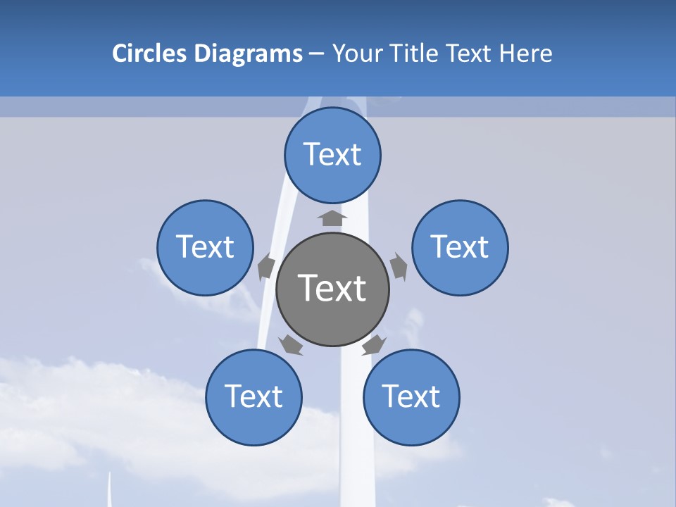3D Rendering Of A Circle Of White Chairs And A Red One PowerPoint Template