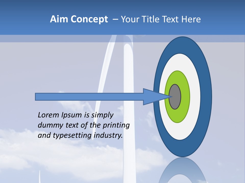3D Rendering Of A Circle Of White Chairs And A Red One PowerPoint Template
