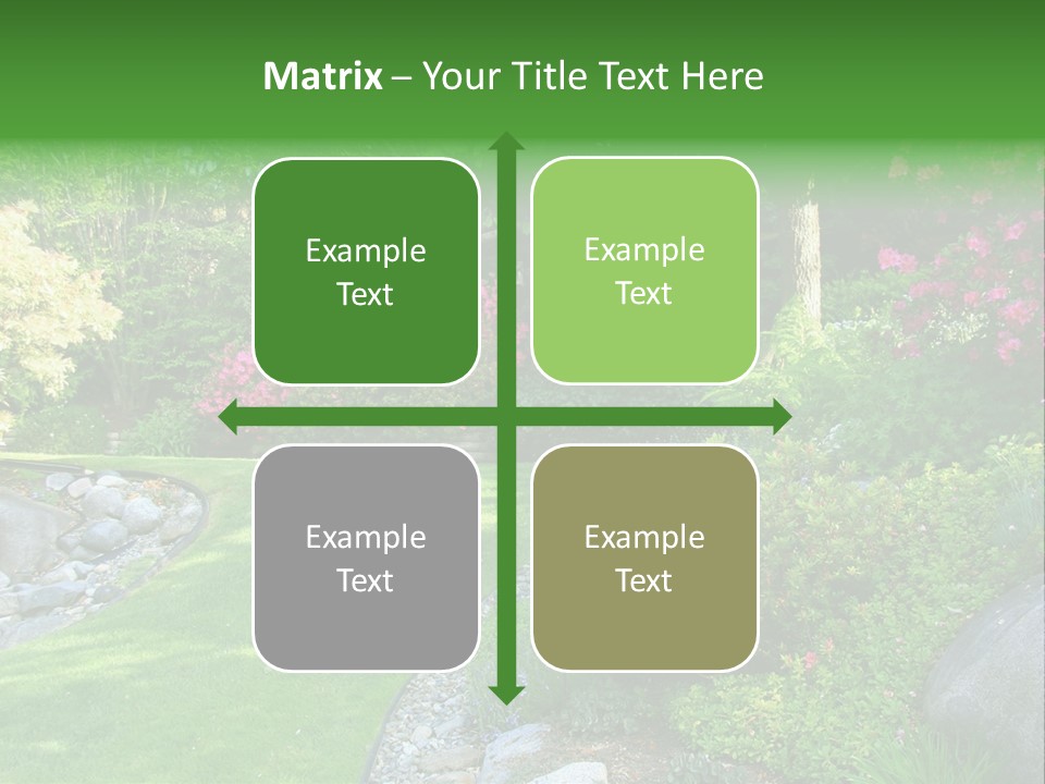 Beautiful Park Garden In Spring. PowerPoint Template