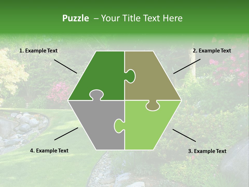 Beautiful Park Garden In Spring. PowerPoint Template