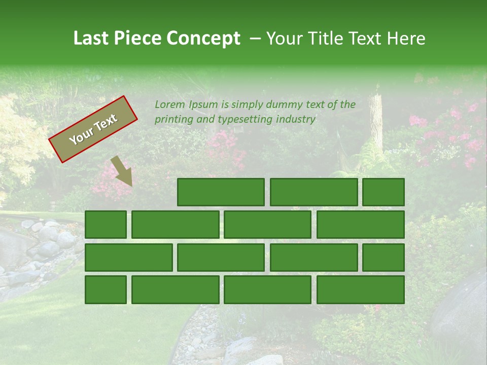 Beautiful Park Garden In Spring. PowerPoint Template