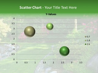 Beautiful Park Garden In Spring. PowerPoint Template