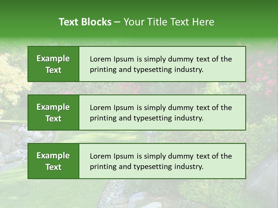 Beautiful Park Garden In Spring. PowerPoint Template