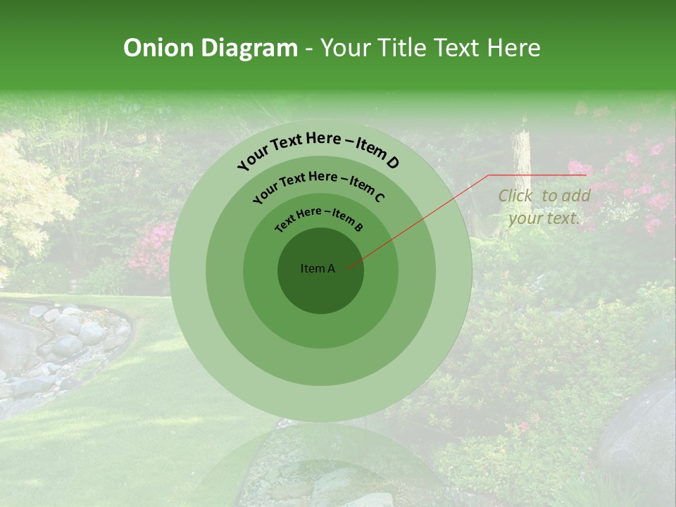 Beautiful Park Garden In Spring. PowerPoint Template