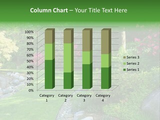 Beautiful Park Garden In Spring. PowerPoint Template