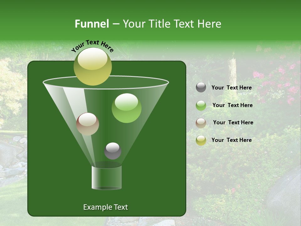 Beautiful Park Garden In Spring. PowerPoint Template