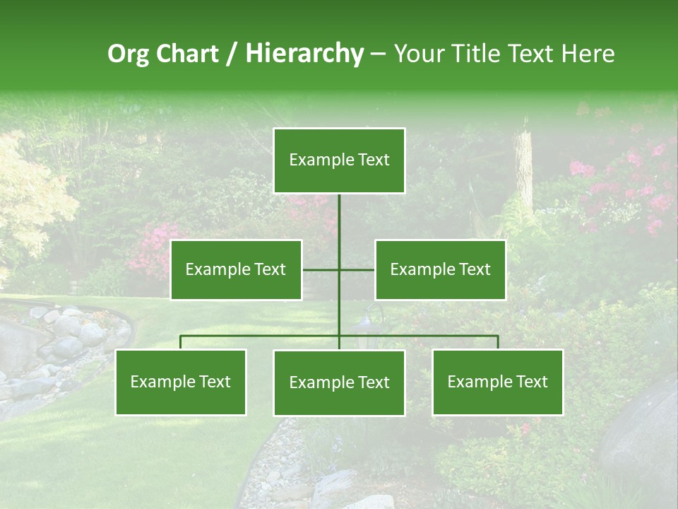Beautiful Park Garden In Spring. PowerPoint Template