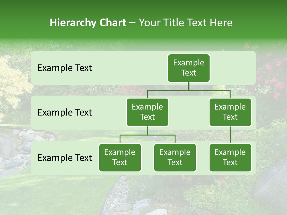Beautiful Park Garden In Spring. PowerPoint Template