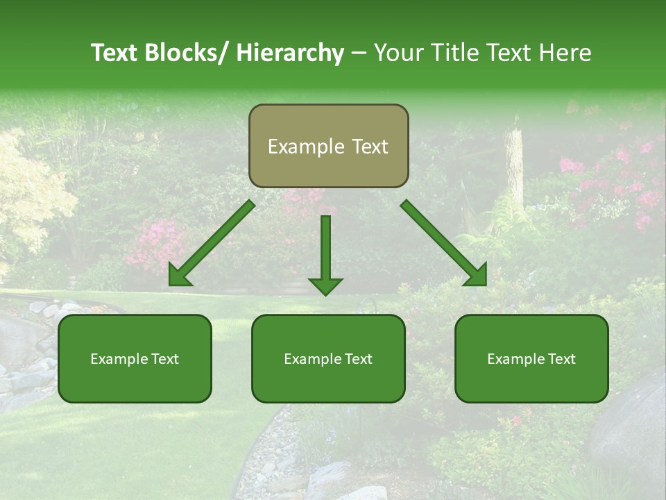 Beautiful Park Garden In Spring. PowerPoint Template