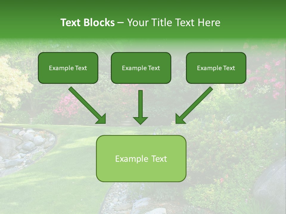 Beautiful Park Garden In Spring. PowerPoint Template