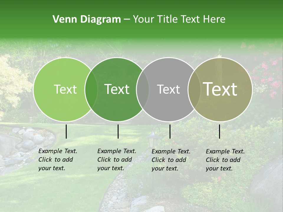 Beautiful Park Garden In Spring. PowerPoint Template