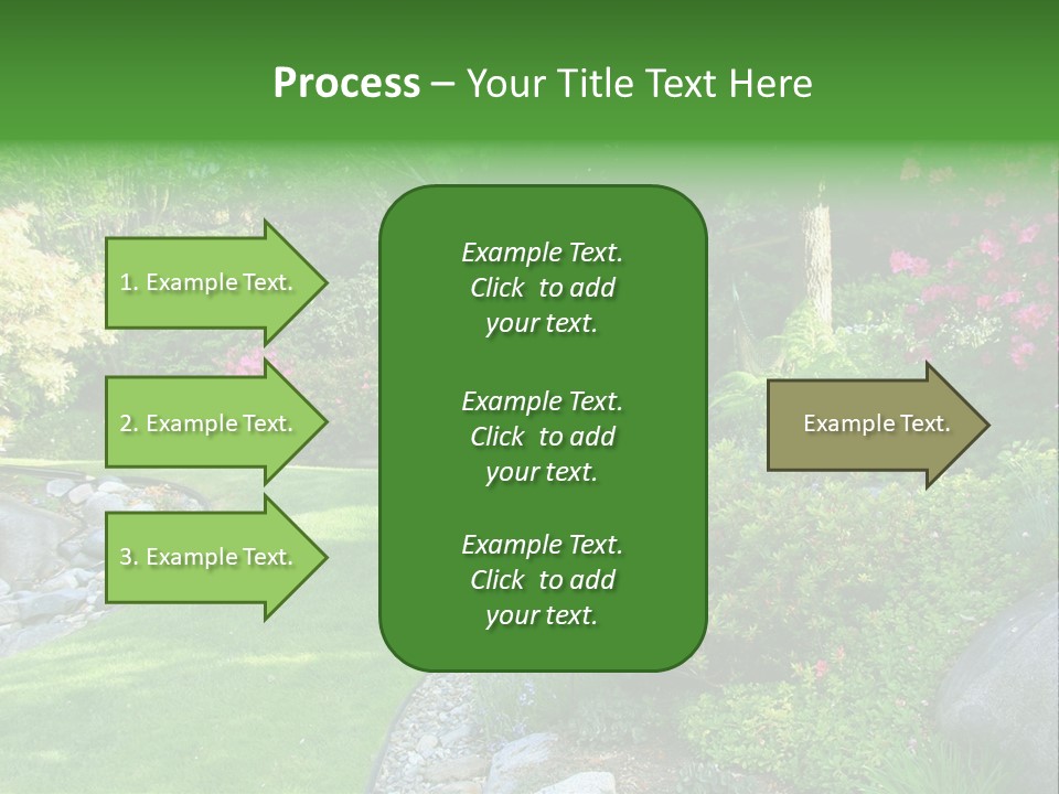 Beautiful Park Garden In Spring. PowerPoint Template