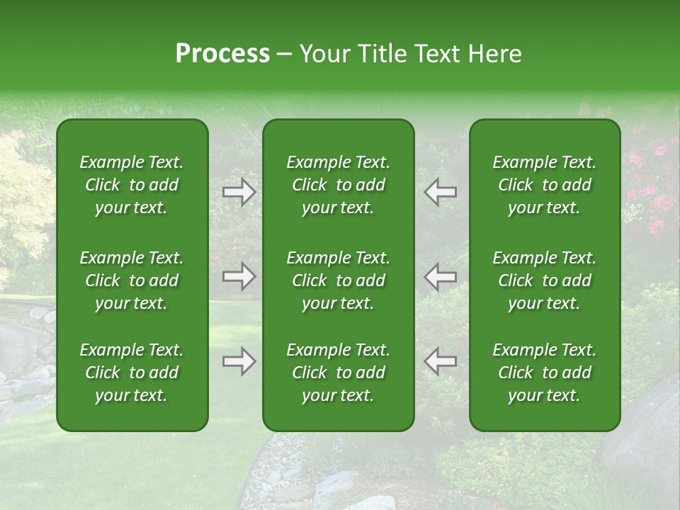 Beautiful Park Garden In Spring. PowerPoint Template