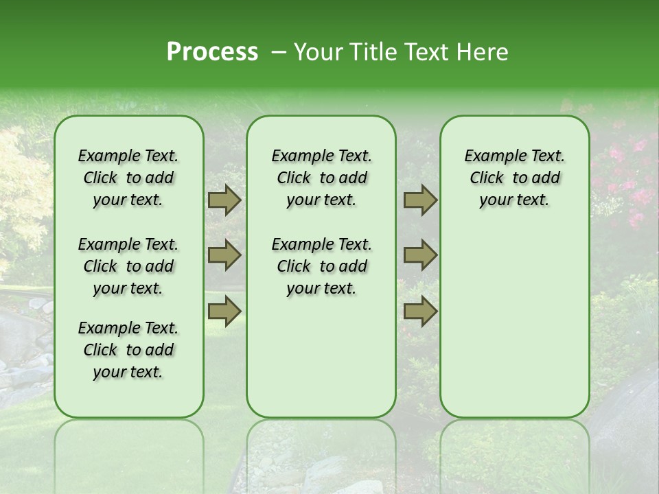 Beautiful Park Garden In Spring. PowerPoint Template