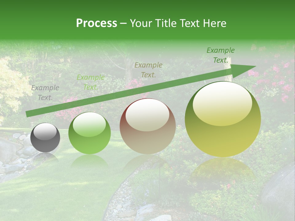 Beautiful Park Garden In Spring. PowerPoint Template