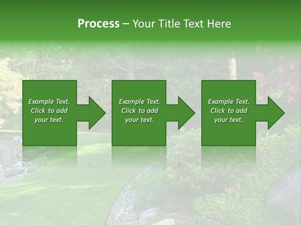 Beautiful Park Garden In Spring. PowerPoint Template
