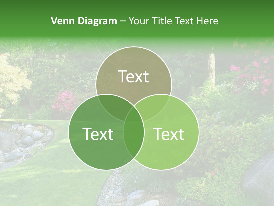 Beautiful Park Garden In Spring. PowerPoint Template