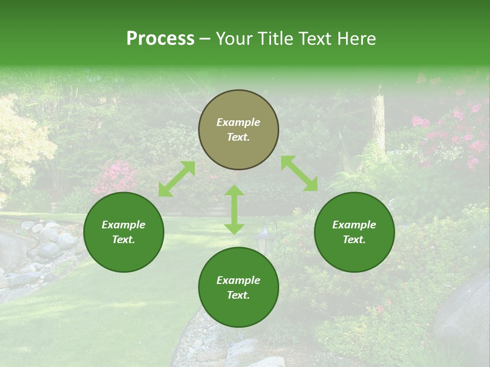 Beautiful Park Garden In Spring. PowerPoint Template