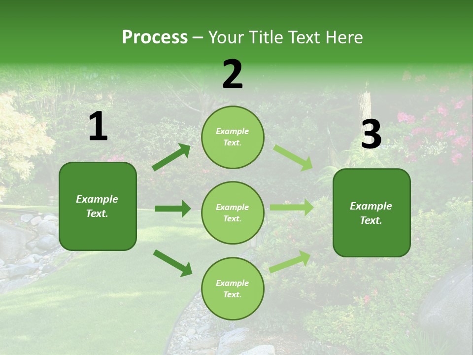 Beautiful Park Garden In Spring. PowerPoint Template