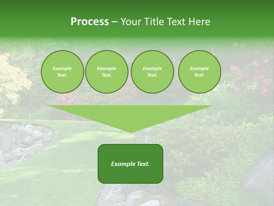 Beautiful Park Garden In Spring. PowerPoint Template
