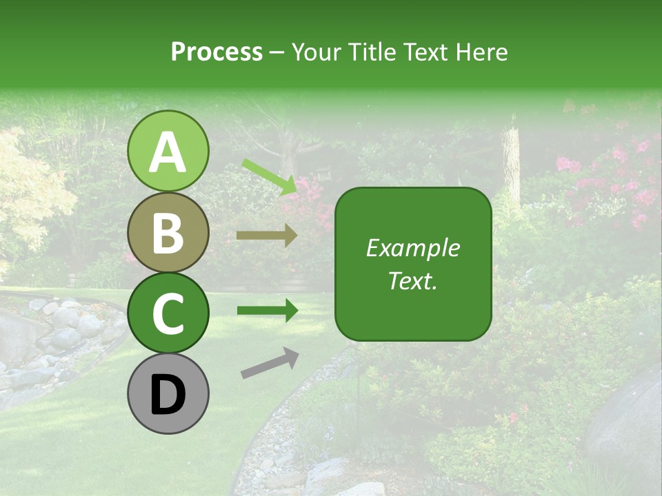 Beautiful Park Garden In Spring. PowerPoint Template