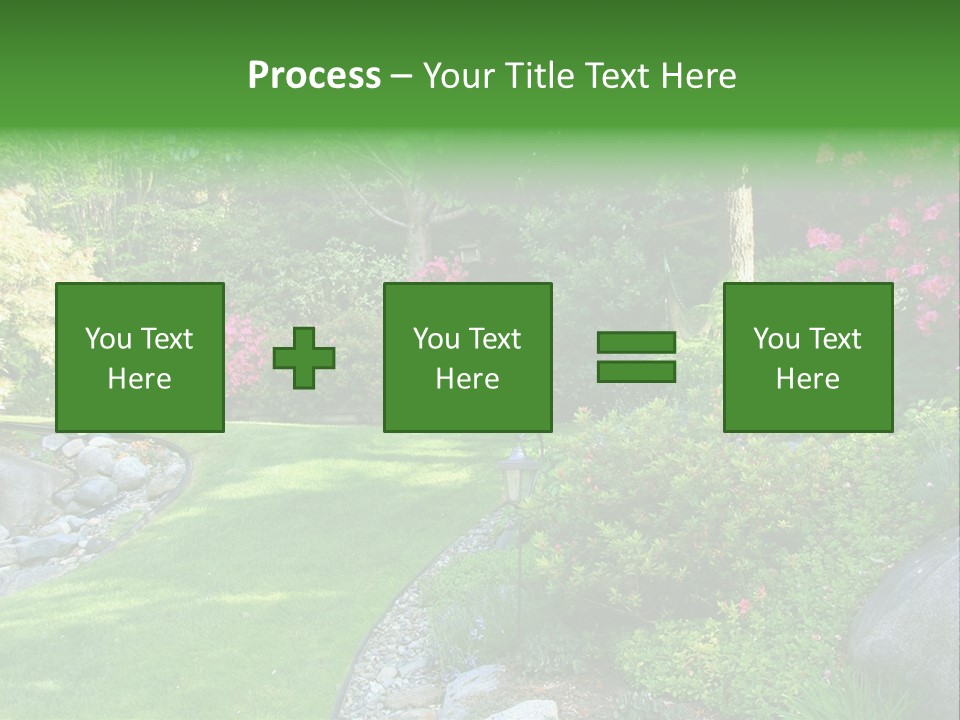 Beautiful Park Garden In Spring. PowerPoint Template