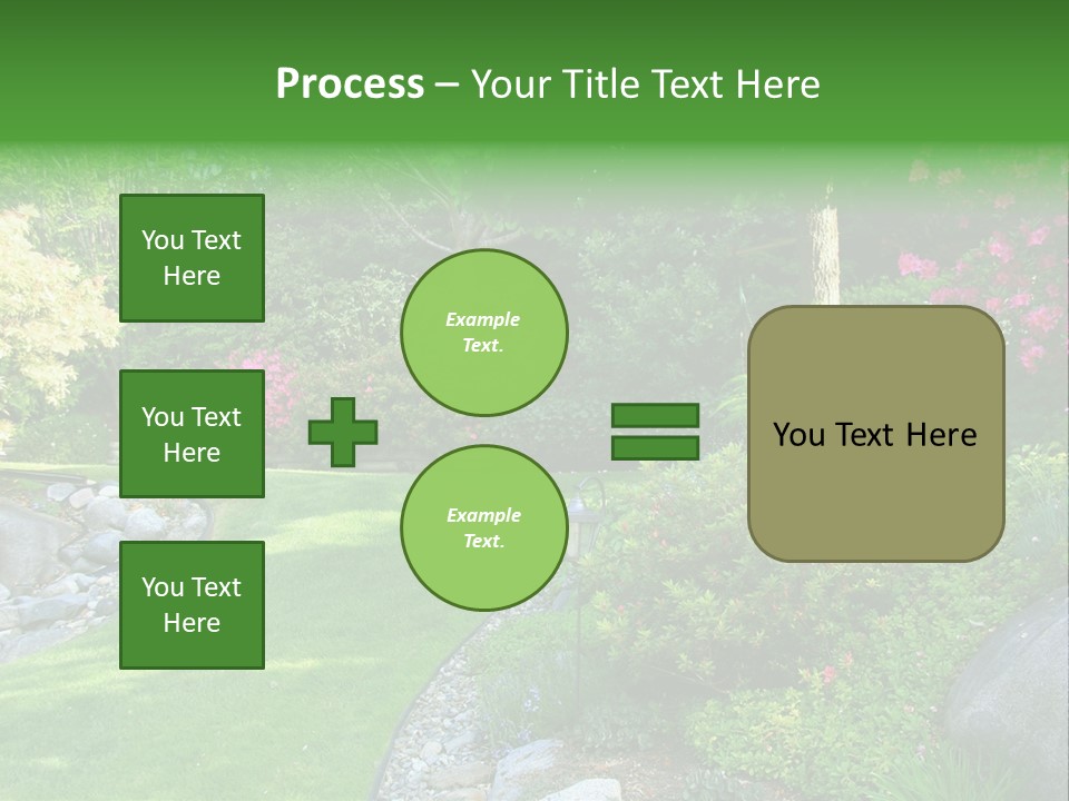 Beautiful Park Garden In Spring. PowerPoint Template