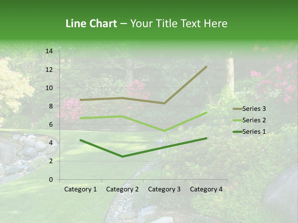 Beautiful Park Garden In Spring. PowerPoint Template