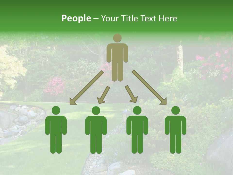 Beautiful Park Garden In Spring. PowerPoint Template