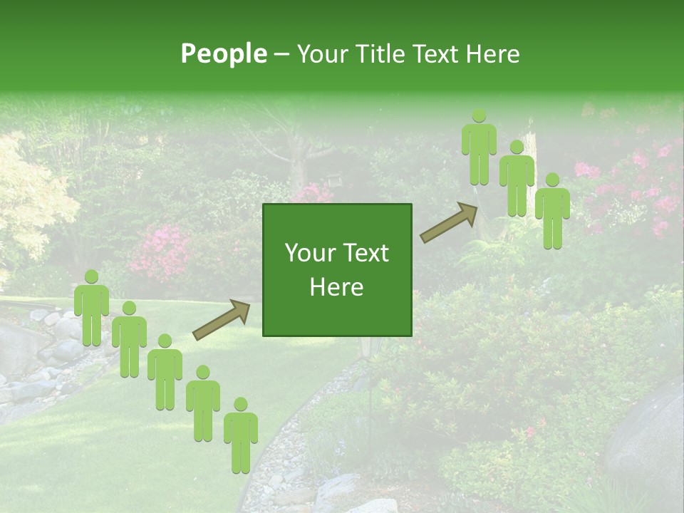 Beautiful Park Garden In Spring. PowerPoint Template