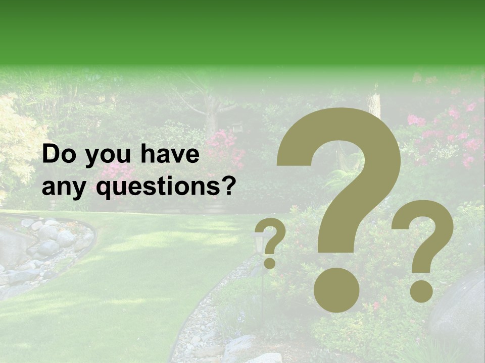 Beautiful Park Garden In Spring. PowerPoint Template