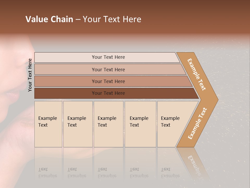 A Young Girl Holding Out Her Hand With Gold Glitter On It PowerPoint Template