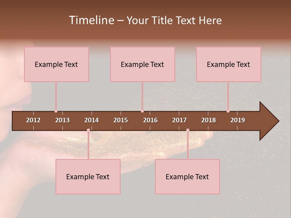 A Young Girl Holding Out Her Hand With Gold Glitter On It PowerPoint Template