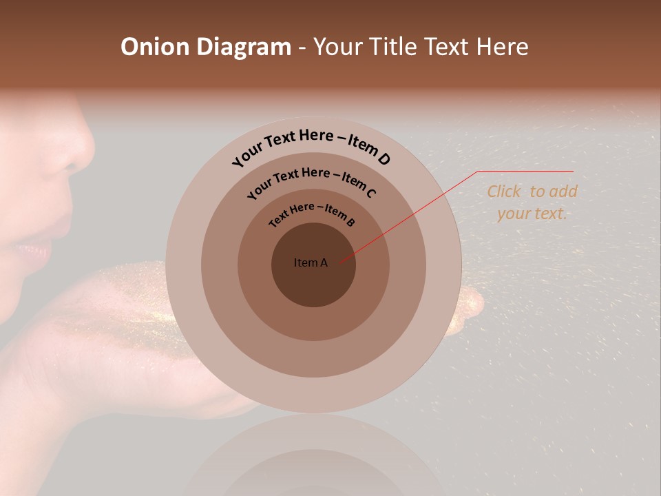 A Young Girl Holding Out Her Hand With Gold Glitter On It PowerPoint Template