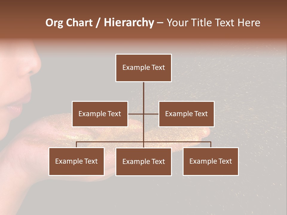 A Young Girl Holding Out Her Hand With Gold Glitter On It PowerPoint Template