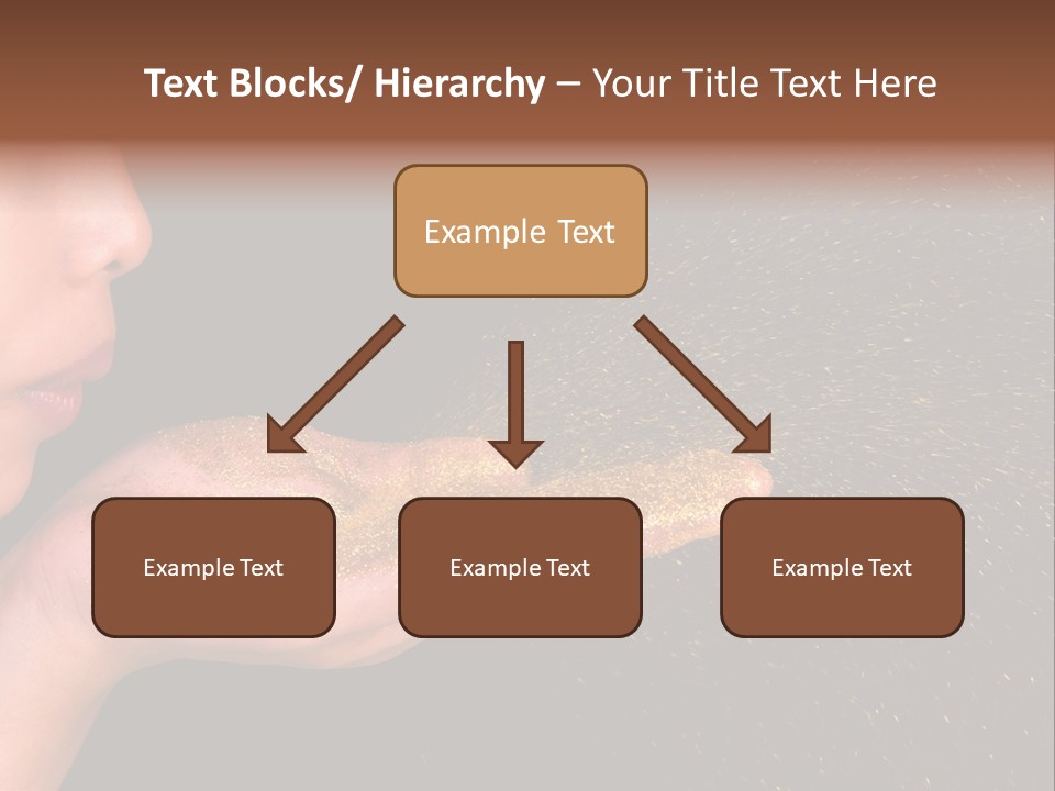 A Young Girl Holding Out Her Hand With Gold Glitter On It PowerPoint Template