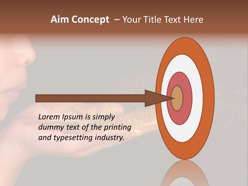 A Young Girl Holding Out Her Hand With Gold Glitter On It PowerPoint Template