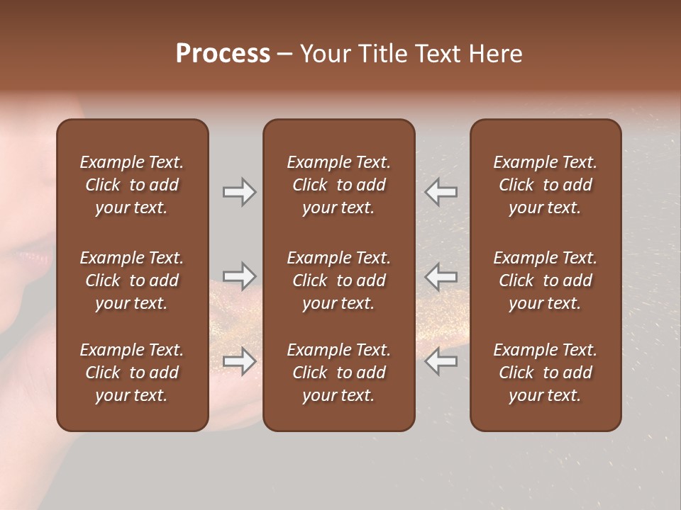 A Young Girl Holding Out Her Hand With Gold Glitter On It PowerPoint Template