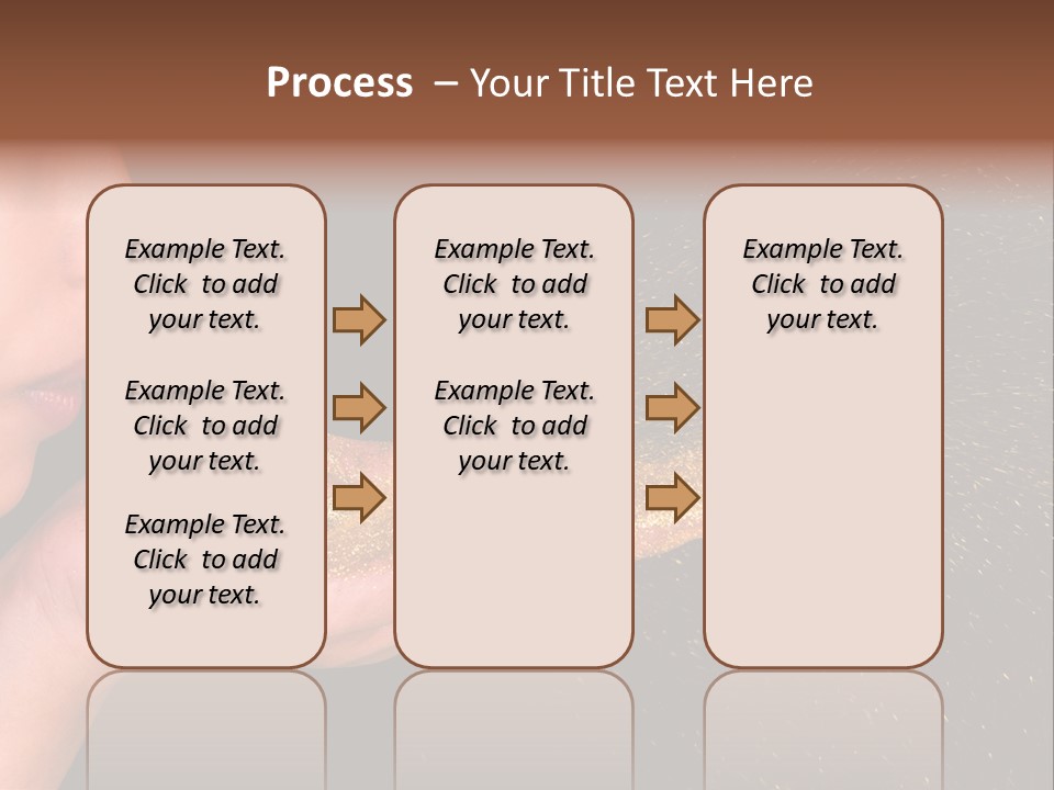 A Young Girl Holding Out Her Hand With Gold Glitter On It PowerPoint Template