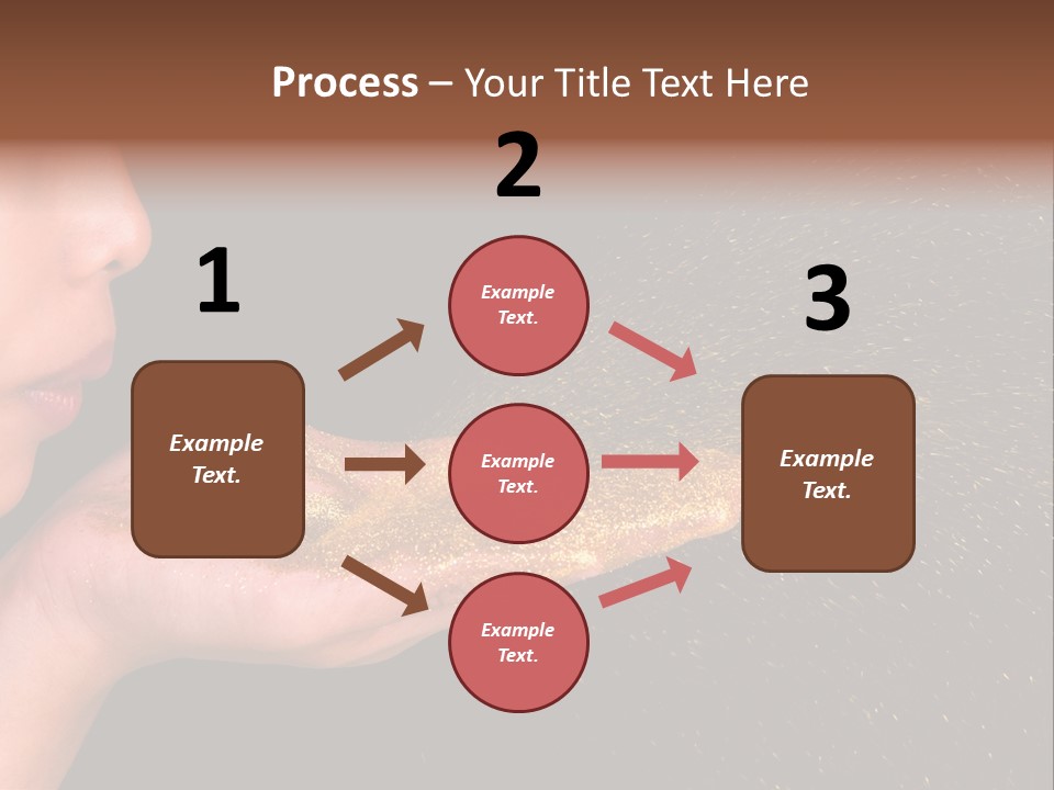 A Young Girl Holding Out Her Hand With Gold Glitter On It PowerPoint Template