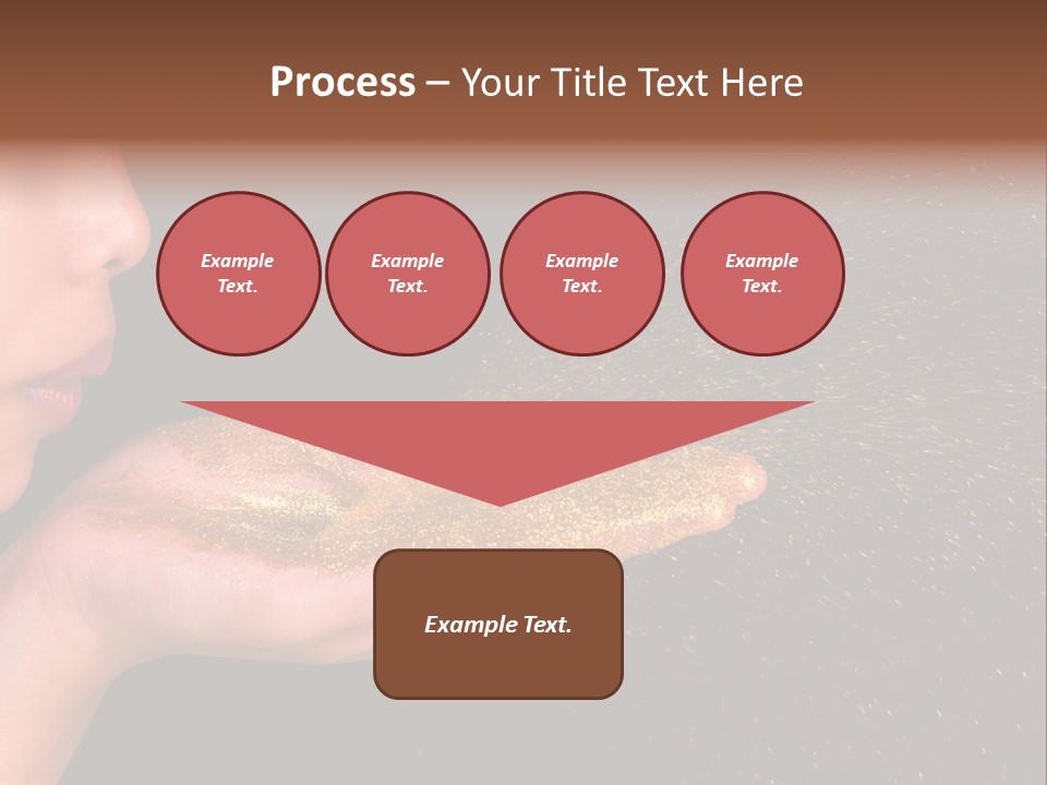 A Young Girl Holding Out Her Hand With Gold Glitter On It PowerPoint Template