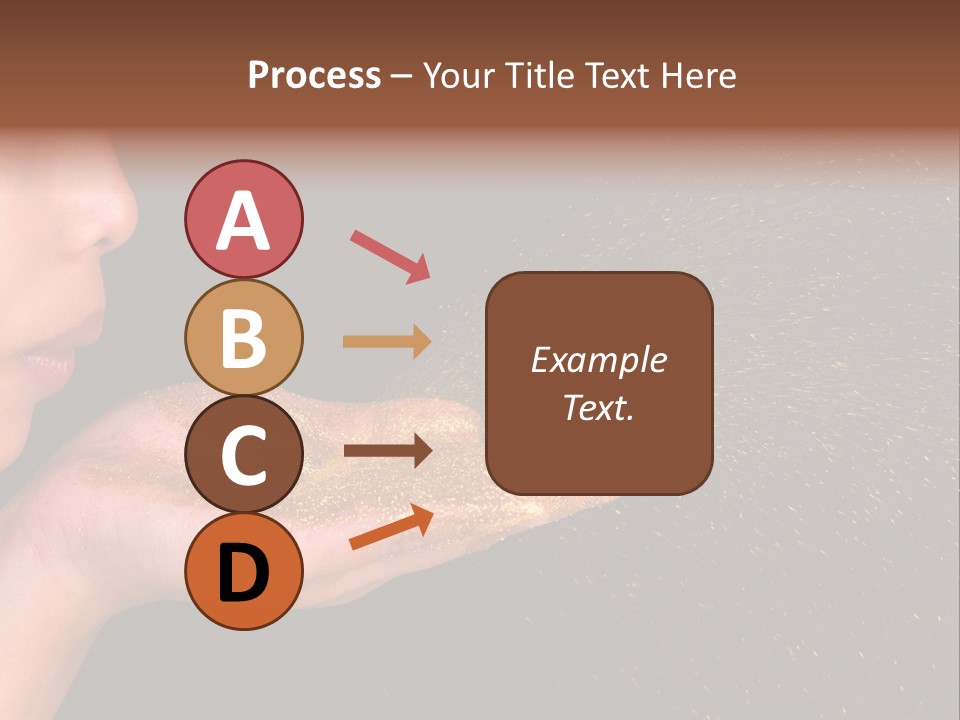 A Young Girl Holding Out Her Hand With Gold Glitter On It PowerPoint Template