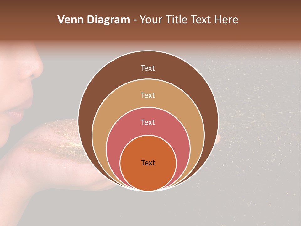 A Young Girl Holding Out Her Hand With Gold Glitter On It PowerPoint Template