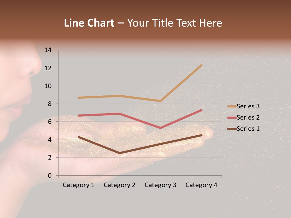 A Young Girl Holding Out Her Hand With Gold Glitter On It PowerPoint Template