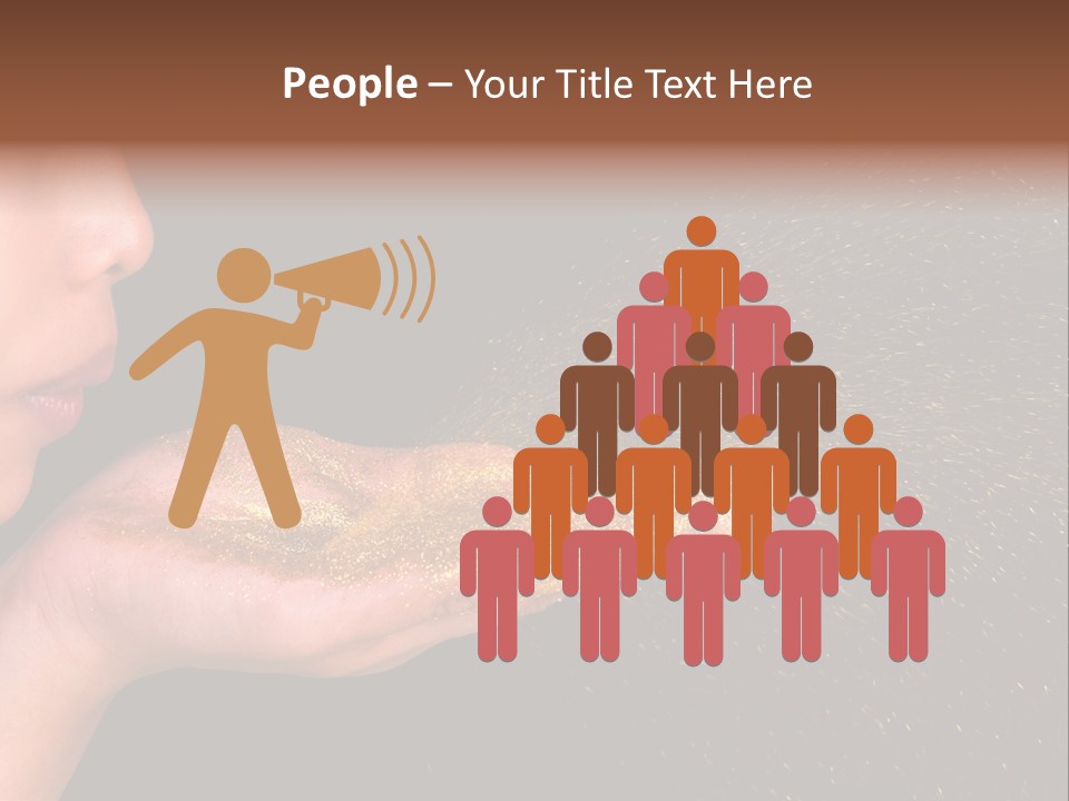 A Young Girl Holding Out Her Hand With Gold Glitter On It PowerPoint Template