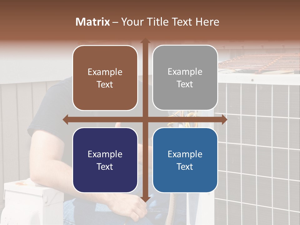 A Man Giving A Thumbs Up Next To An Air Conditioner PowerPoint Template
