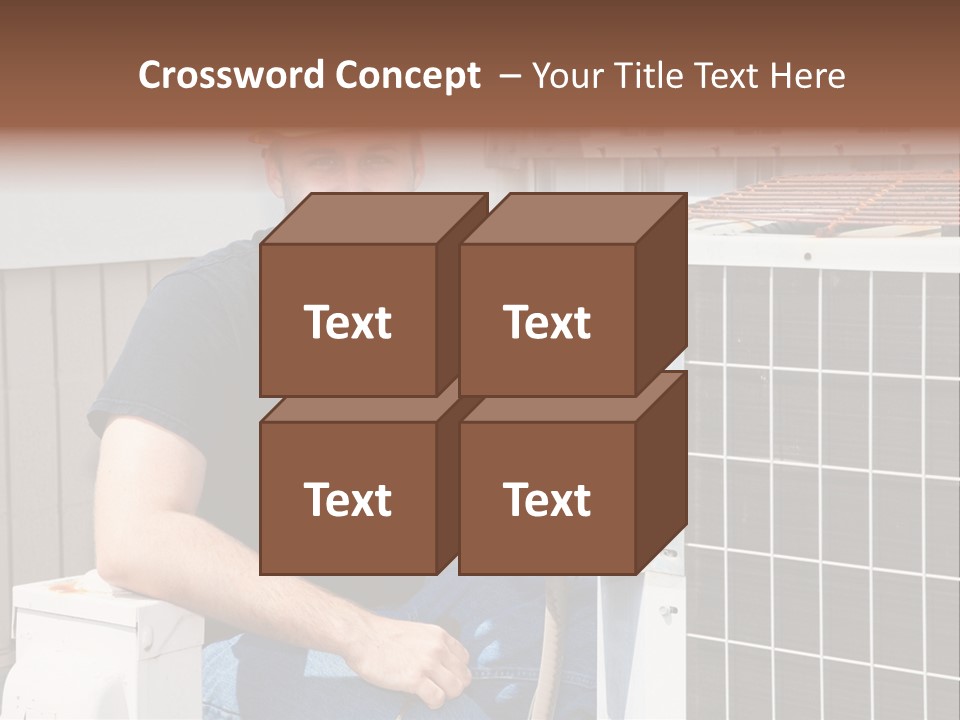 A Man Giving A Thumbs Up Next To An Air Conditioner PowerPoint Template
