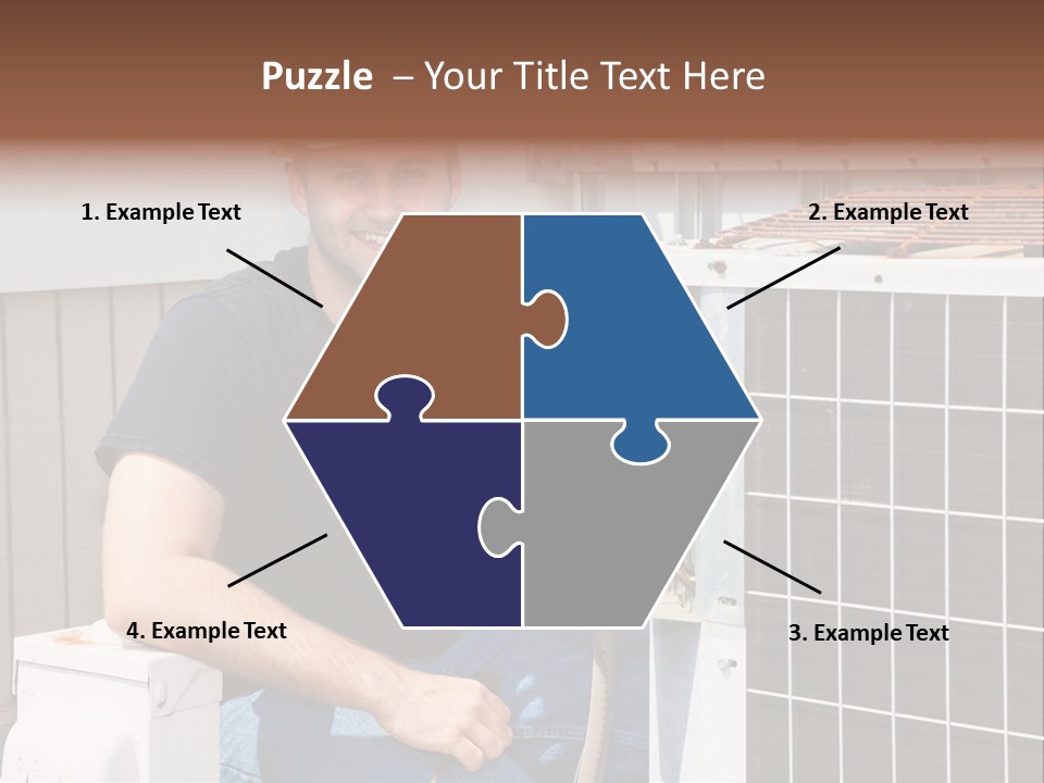 A Man Giving A Thumbs Up Next To An Air Conditioner PowerPoint Template