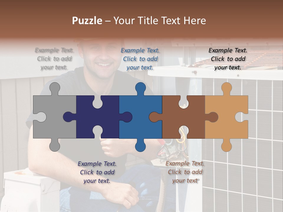 A Man Giving A Thumbs Up Next To An Air Conditioner PowerPoint Template