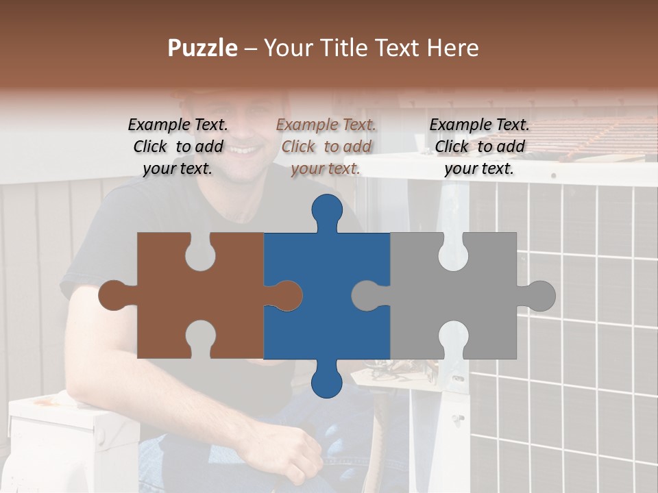 A Man Giving A Thumbs Up Next To An Air Conditioner PowerPoint Template